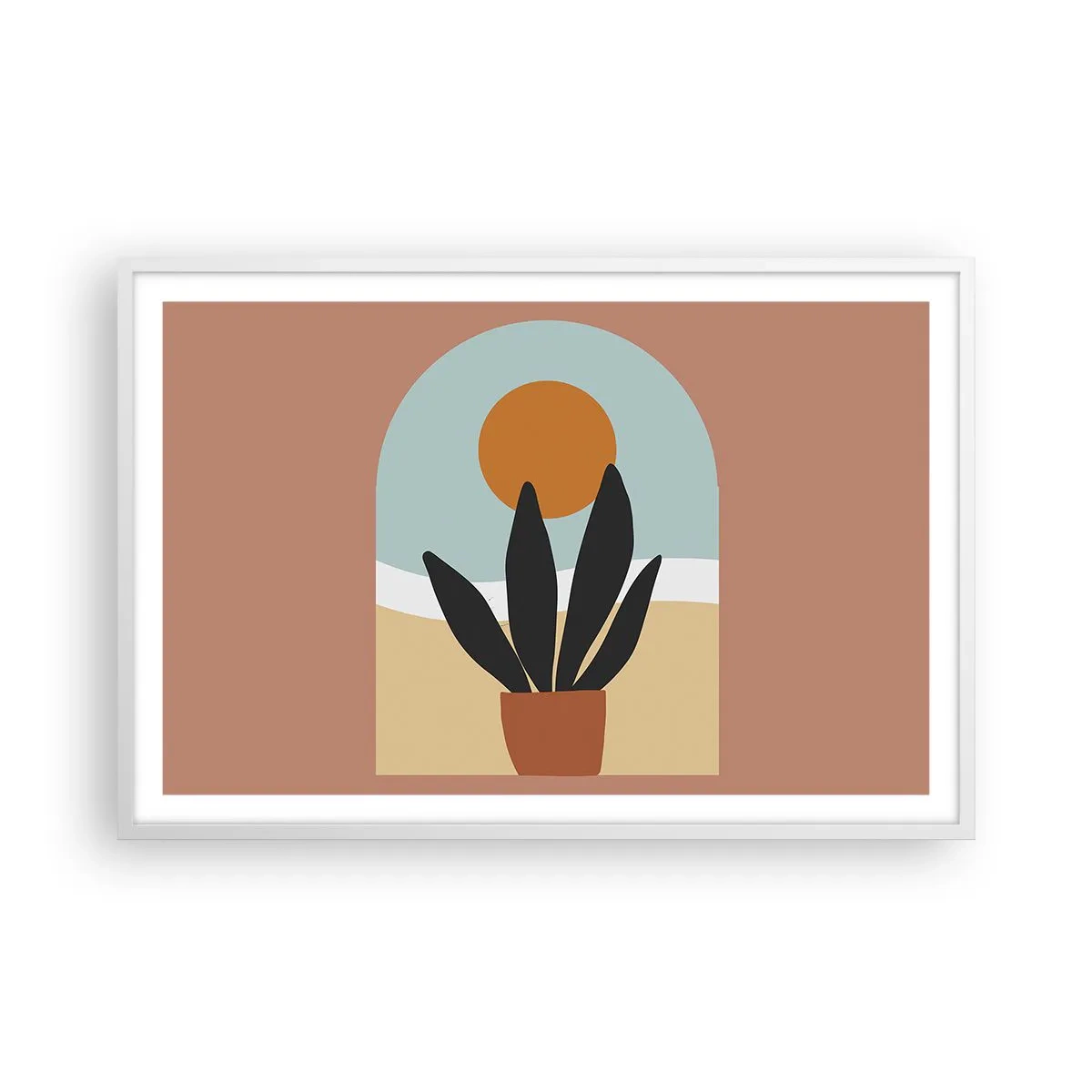 Poster in een witte lijst - Kleine geneugten - 91x61 cm