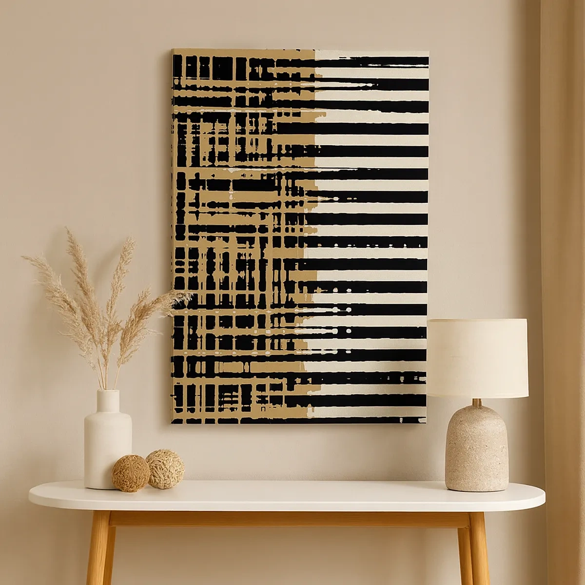 Schilderen op canvas - Architecturale abstractie - 50x70 cm