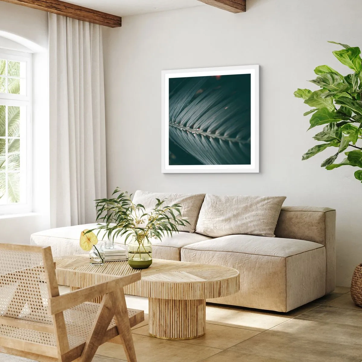 Poster in een witte lijst - De precisie van de natuur - 60x60 cm