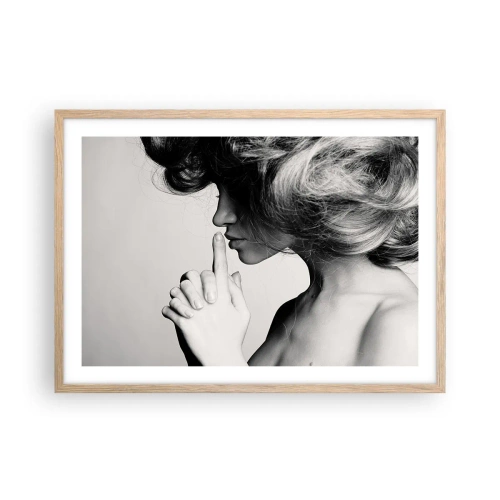 Een poster in een licht eiken lijst - Luisteren naar zichzelf - 70x50 cm