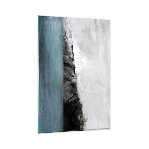 Schilderen op glas - Water – aarde: botsing der elementen - 80x120 cm