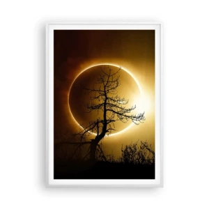 Poster in een witte lijst - Totale zonsverduistering - 70x100 cm