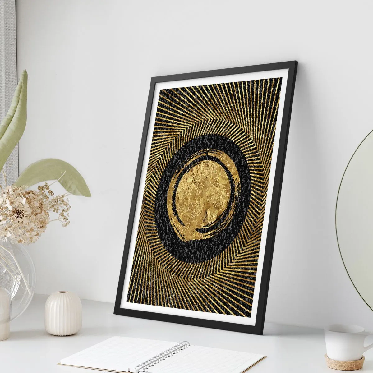 Poster in een zwarte lijst - Glamour-compositie - 30x40 cm