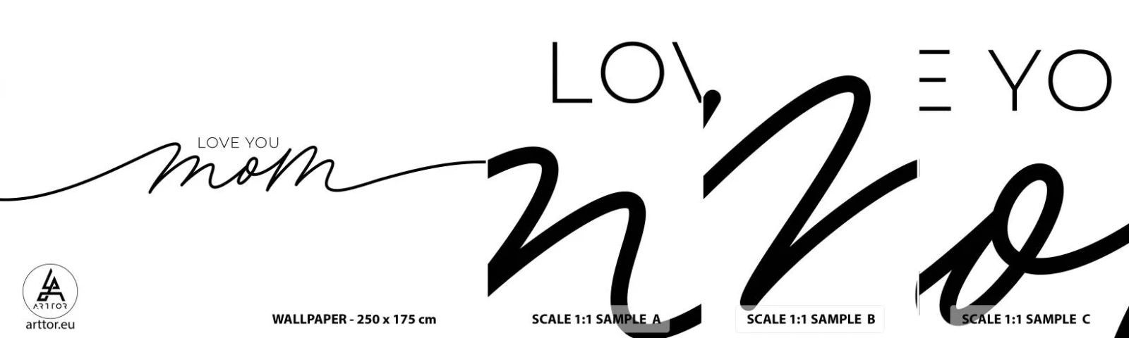 Fotobehang Staaltje Standard Eco - Grote emotie - Typografie, Bevestiging, Maxim - 100x30 cm