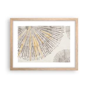 Een poster in een licht eiken lijst - De schoonheid van de straal - 40x30 cm