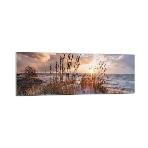 Schilderen op glas - Afscheid van de zon en de wind - 160x50 cm