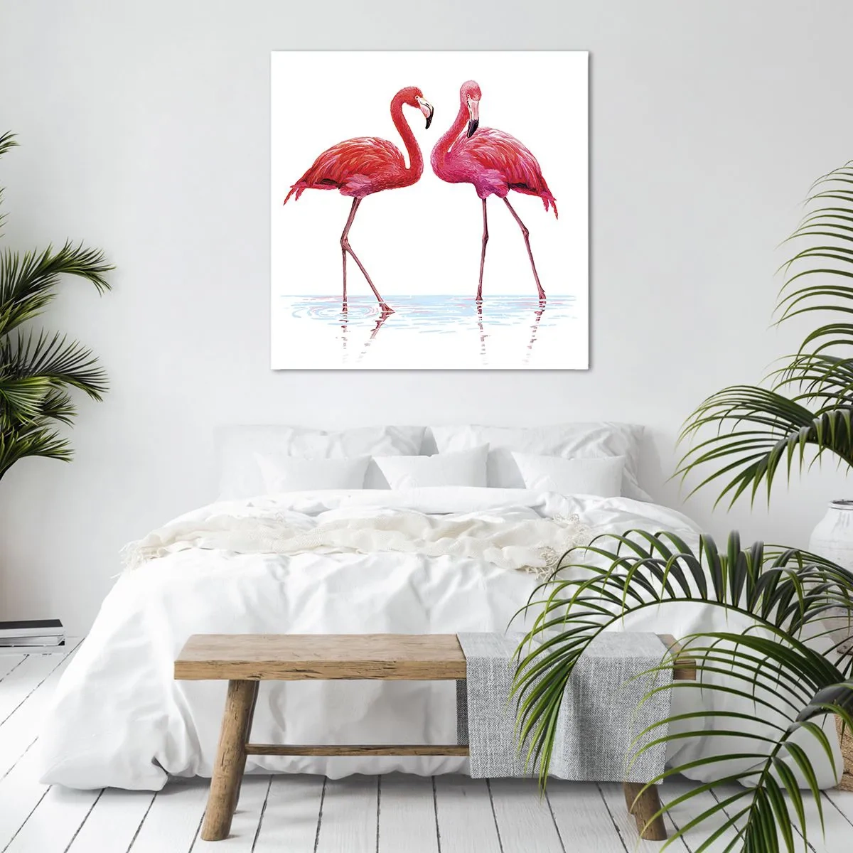 Schilderen op canvas - Roze randez-vous - 60x60 cm
