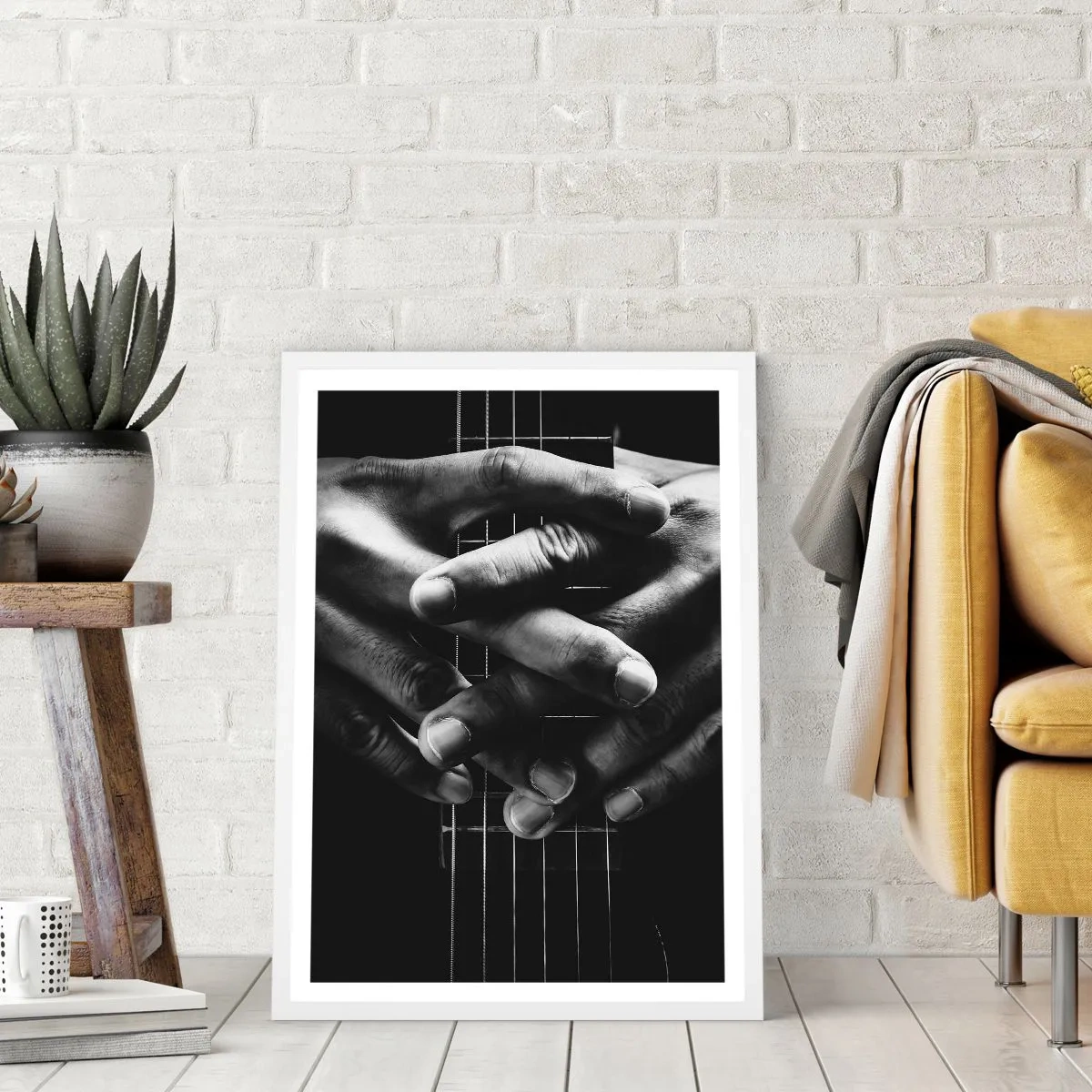 Poster in een witte lijst - Gebed van de kunstenaar - 61x91 cm