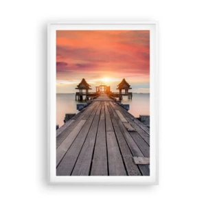 Poster in een witte lijst - West in het Oosten - 61x91 cm