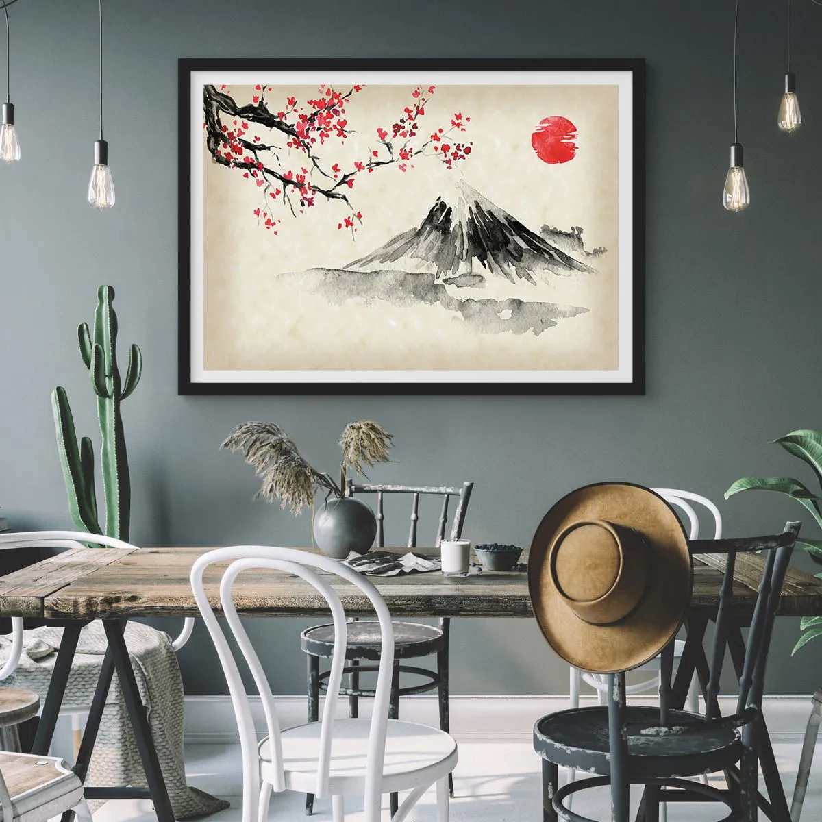 Poster in een zwarte lijst - Houd van Japan - 70x50 cm