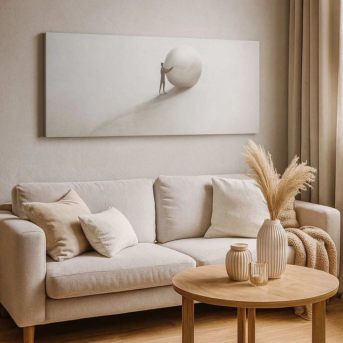 Schilderen op canvas - Het spel van het leven - 100x40 cm