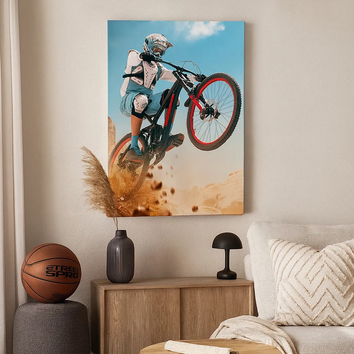 Schilderen op canvas - Fiets waanzin demon - 50x70 cm