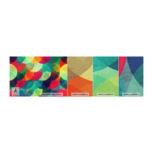 Fotobehang Monster Premium Canvas - Beklimming naar de regenboog - Abstractie, Deel, Kleurrijke cirkels - 100x30 cm