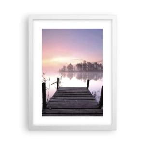 Poster in een witte lijst - Van de lila mist... - 30x40 cm