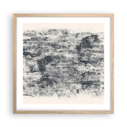 Een poster in een licht eiken lijst - Mistige compositie - 50x50 cm