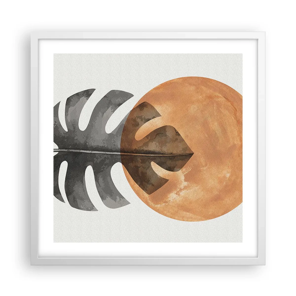 Poster in een witte lijst - Altijd de zon - 50x50 cm