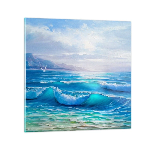 Schilderen op glas - Het brengt verlichting - 30x30 cm