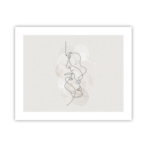 Poster - Verstrikt in een omhelzing - 50x40 cm