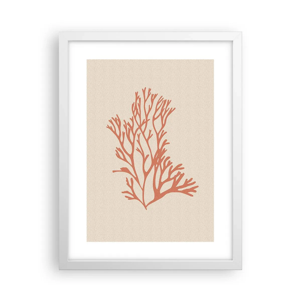 Poster in een witte lijst - Koraal filigraan - 30x40 cm