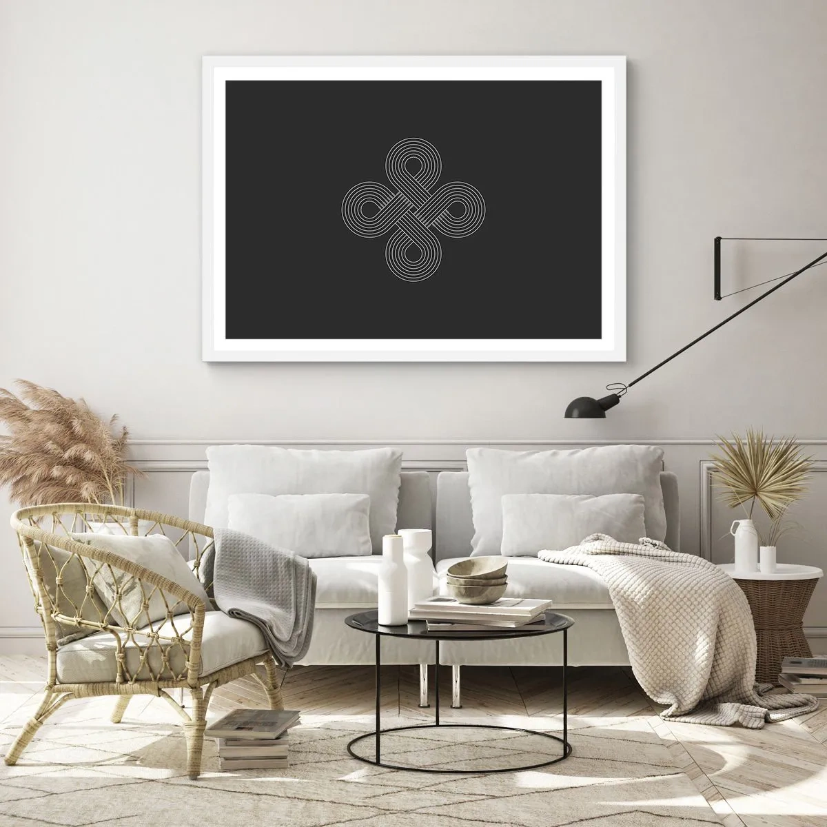 Poster in een witte lijst - In de Keltische geest - 50x40 cm