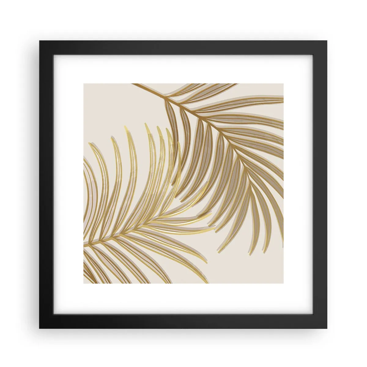Poster in een zwarte lijst - Gouden Palm! - 30x30 cm