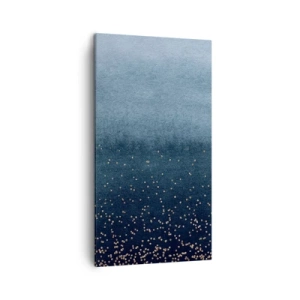 Schilderen op canvas - Samenstelling - blauwe fasen - 45x80 cm