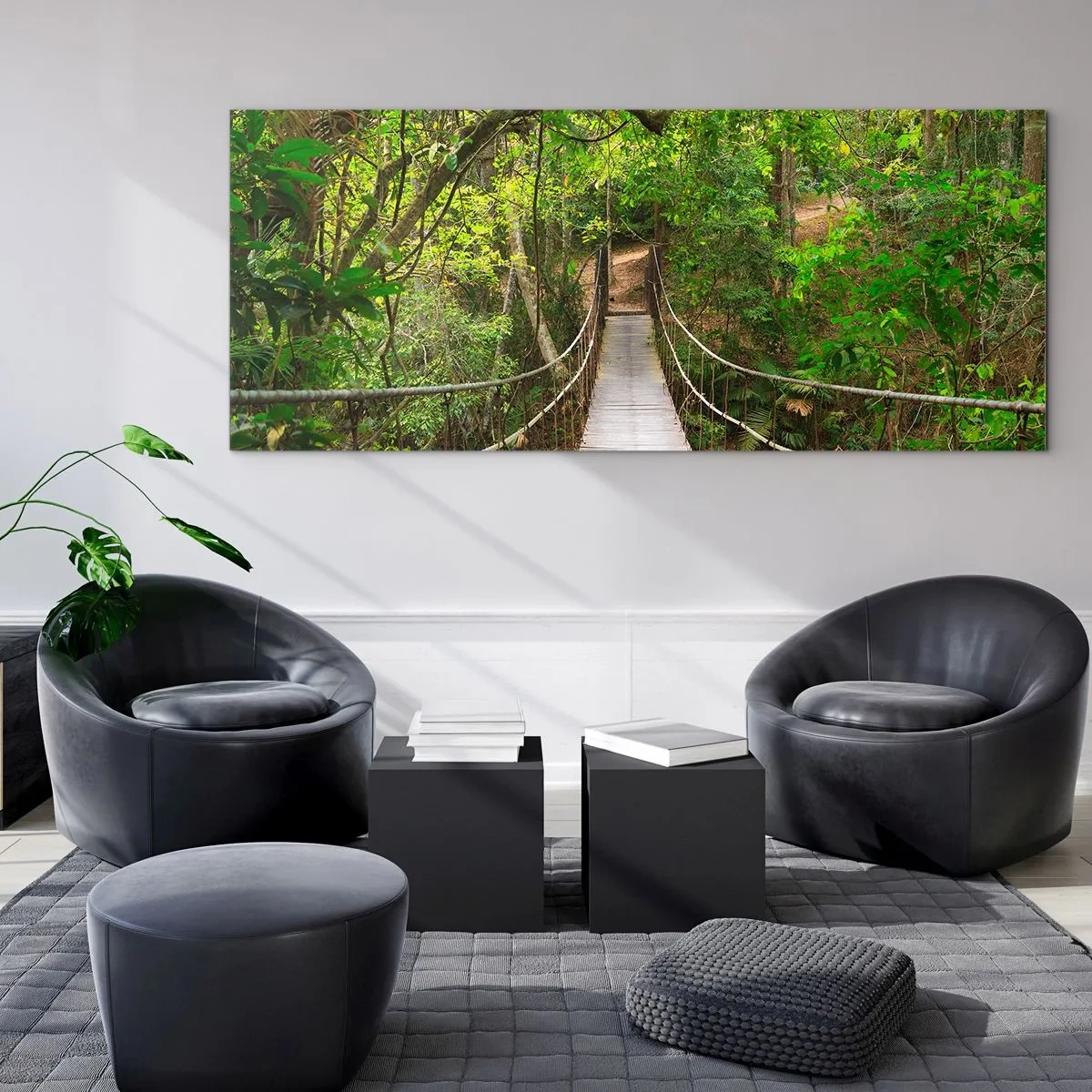 Schilderen op glas - Want er staat een klimplant in de tuin - 120x50 cm