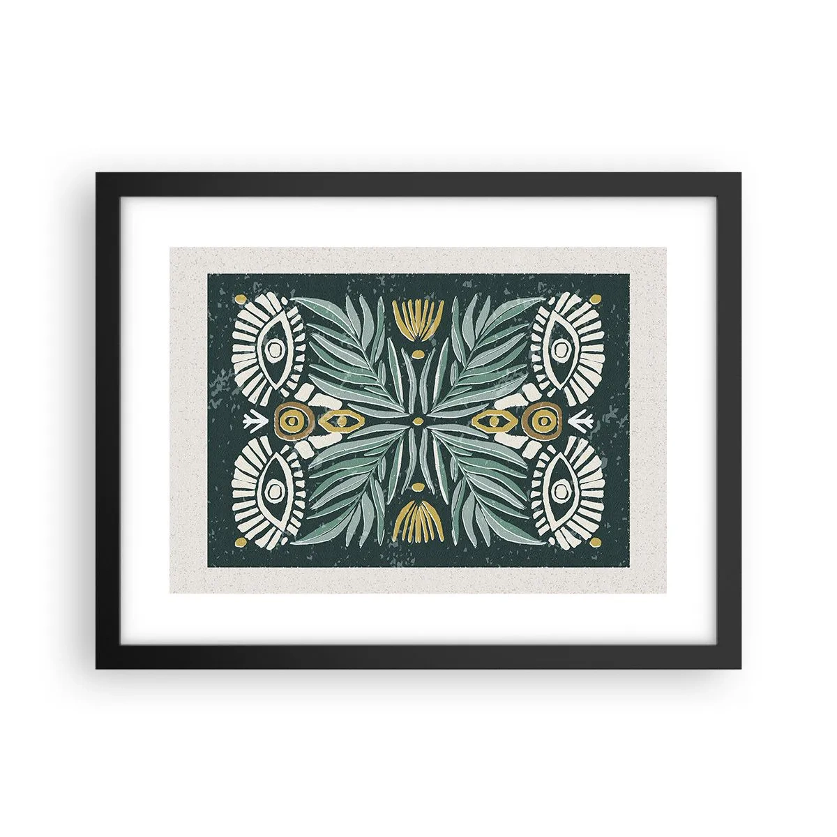 Poster in een zwarte lijst - Als een volksuitsnede - 40x30 cm