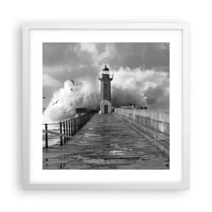 Poster in een witte lijst - Onbevreesd - 40x40 cm