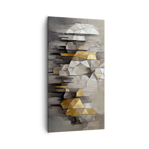 Schilderen op canvas - Compositie van ijs en licht - 55x100 cm