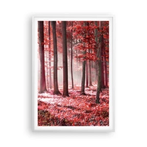 Poster in een witte lijst - Rood is net zo mooi - 70x100 cm