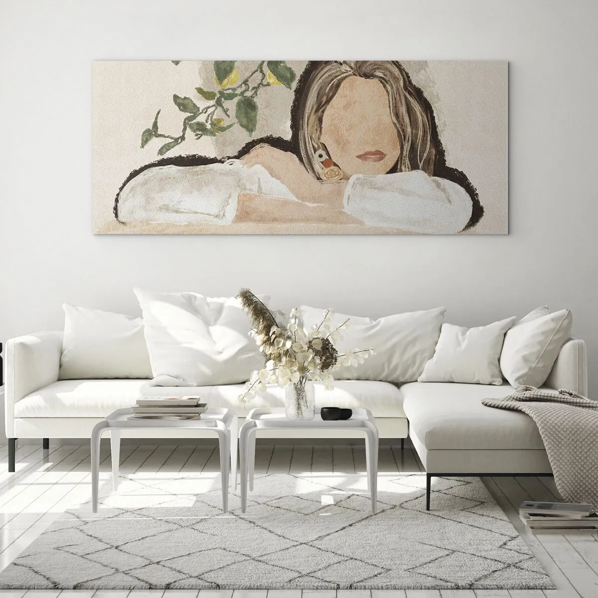 Schilderen op glas - Zuidelijke schoonheid - 120x50 cm