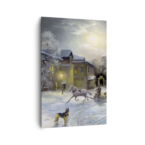 Schilderen op canvas - De magie van de Russische winter - 80x120 cm