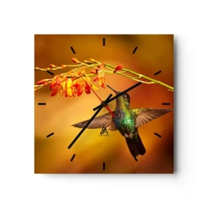 Wandklok - Klok - Een boodschapper van licht volgens de Maya - 40x40 cm