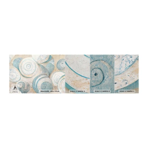 Fotobehang Monster Premium Sand - Wat zit er in de schelp? - Minimalisme, Schelpen, Helder - 100x30 cm