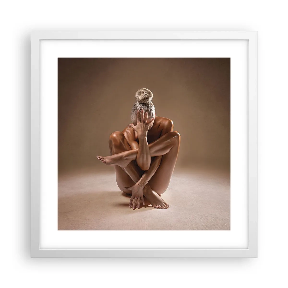 Poster in een witte lijst - De eenheid van lichaam en geest - 40x40 cm