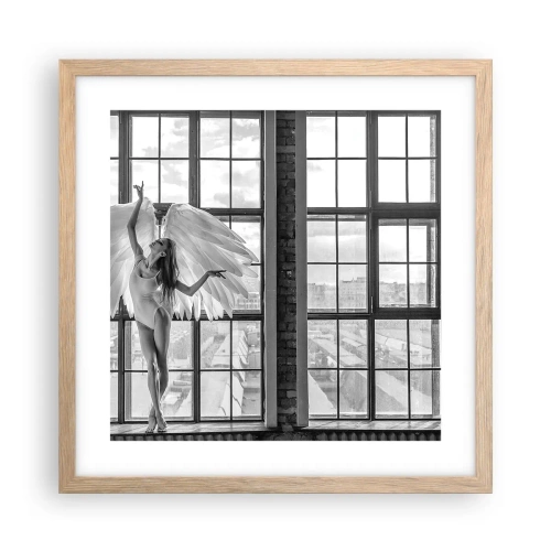 Een poster in een licht eiken lijst - Stad der Engelen? - 40x40 cm