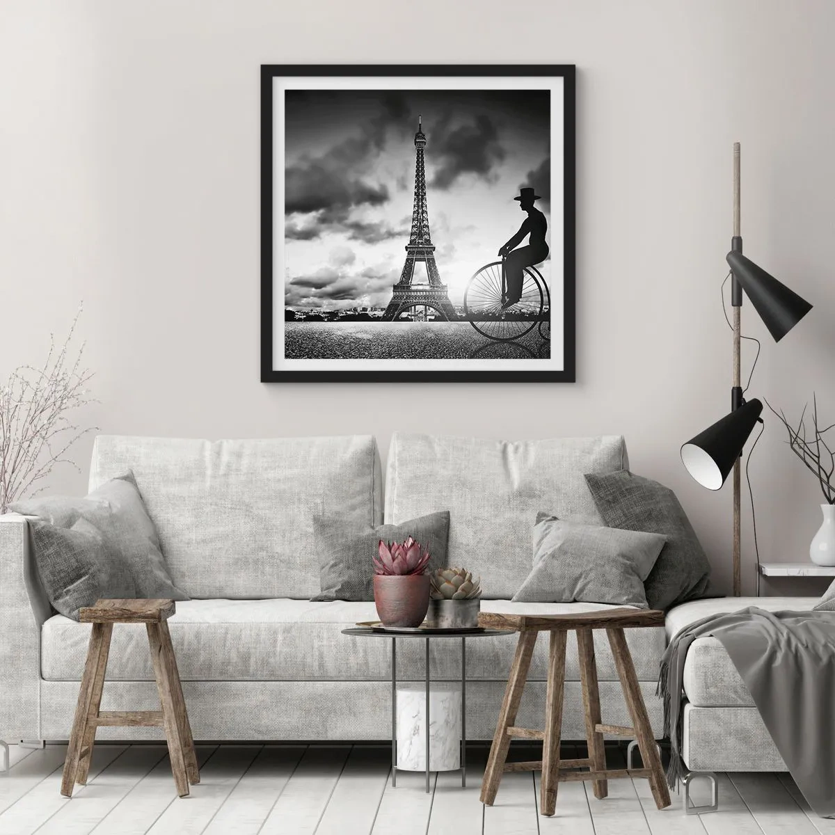 Poster in een zwarte lijst - Verlangen naar Belle Epoque - 30x30 cm