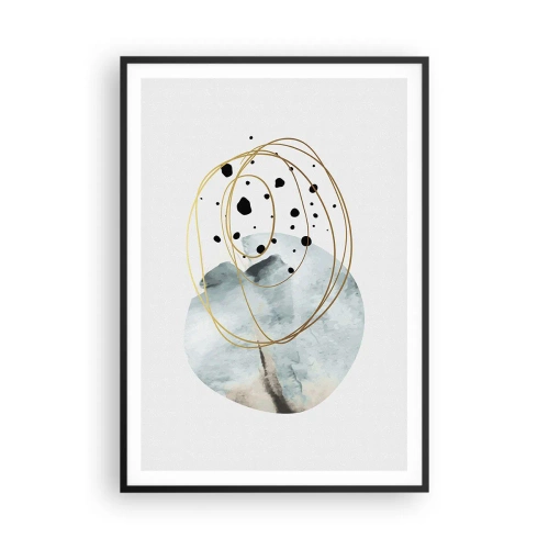 Poster in een zwarte lijst - Omarmd door de ruimte - 70x100 cm