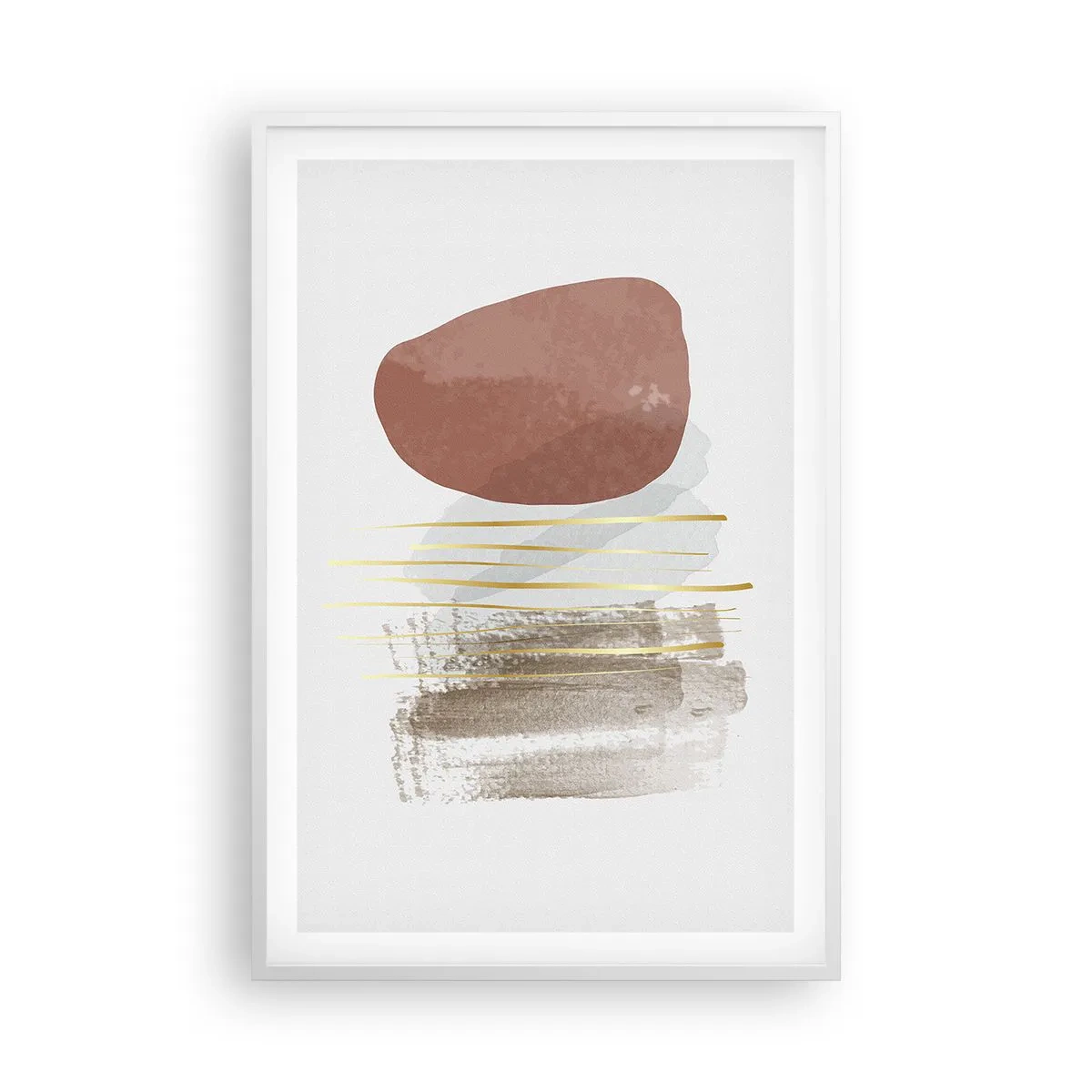 Poster in een witte lijst - Abstracte zuilengalerij - 61x91 cm