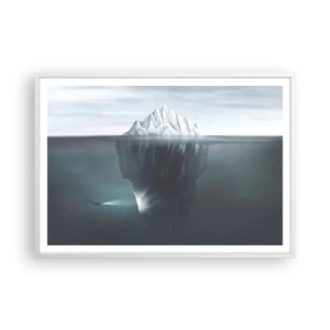 Poster in een witte lijst - Onderwater mysterie - 100x70 cm