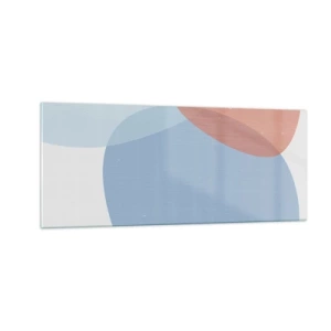 Schilderen op glas - Pastelkleurige relaties - 100x40 cm