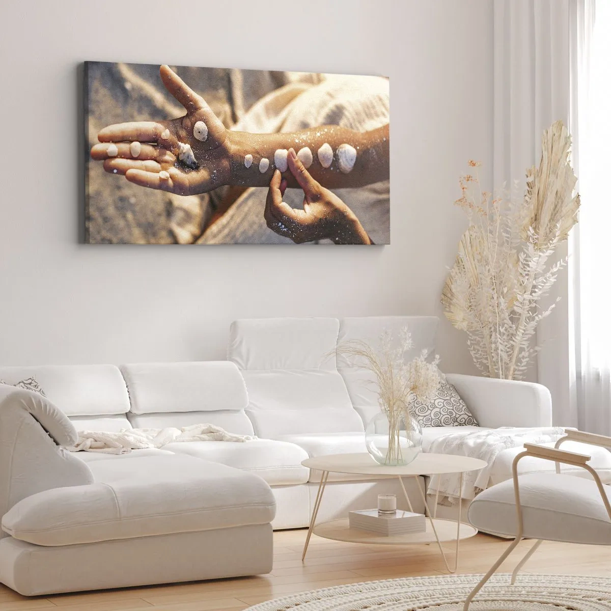 Schilderen op canvas - Schoonheid binnen handbereik - 100x40 cm