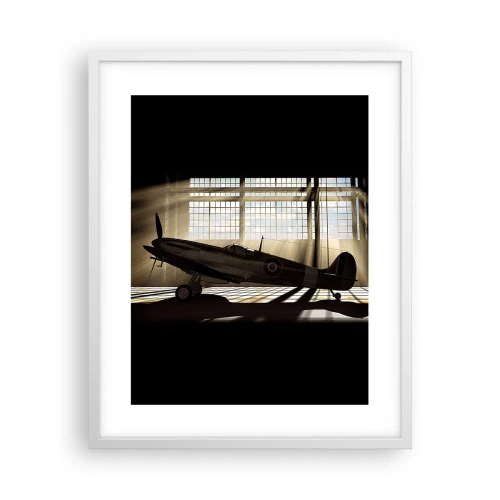 Poster in een witte lijst - De rust van een krijger - 40x50 cm