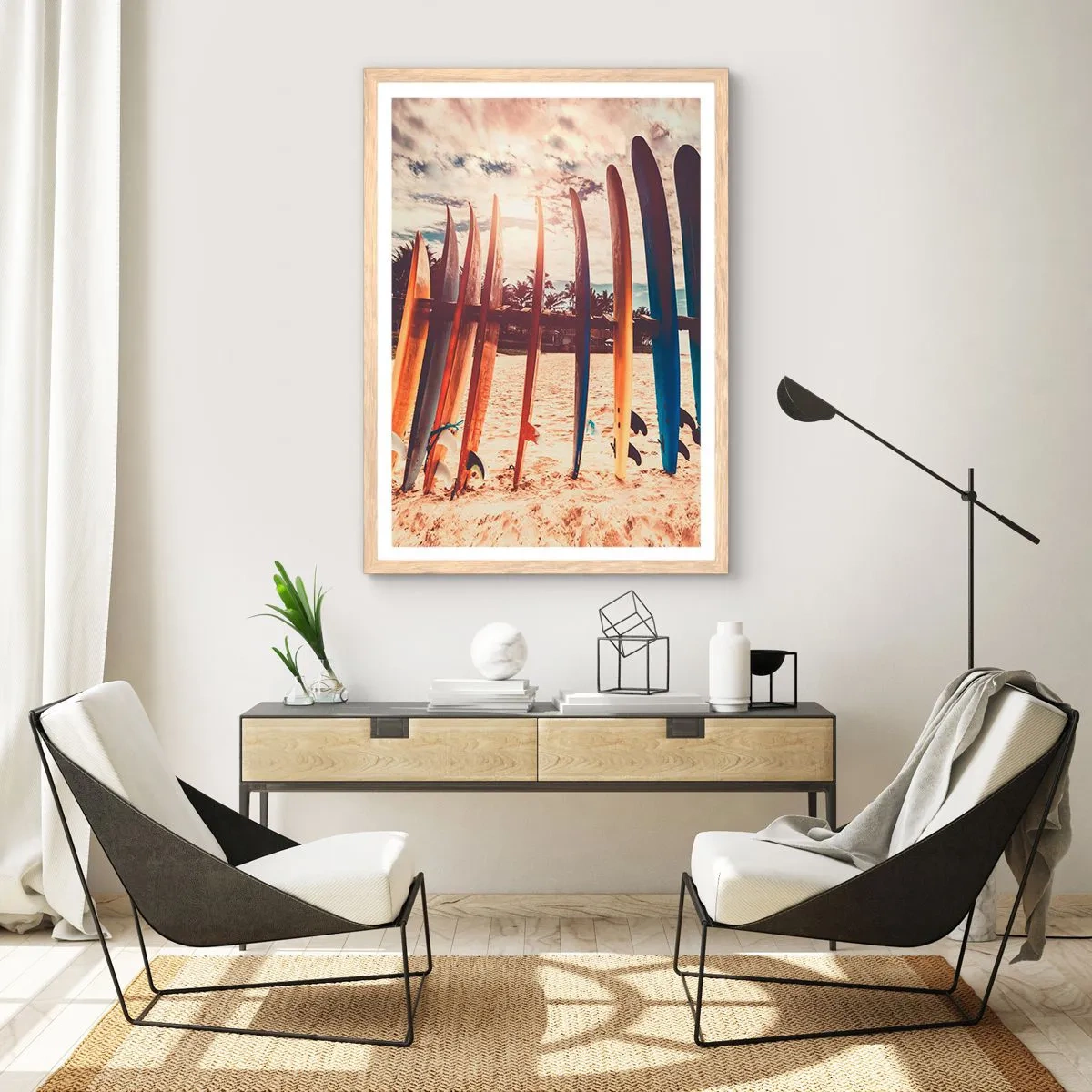 Een poster in een licht eiken lijst - Weltrusten, zie je morgen - 70x100 cm