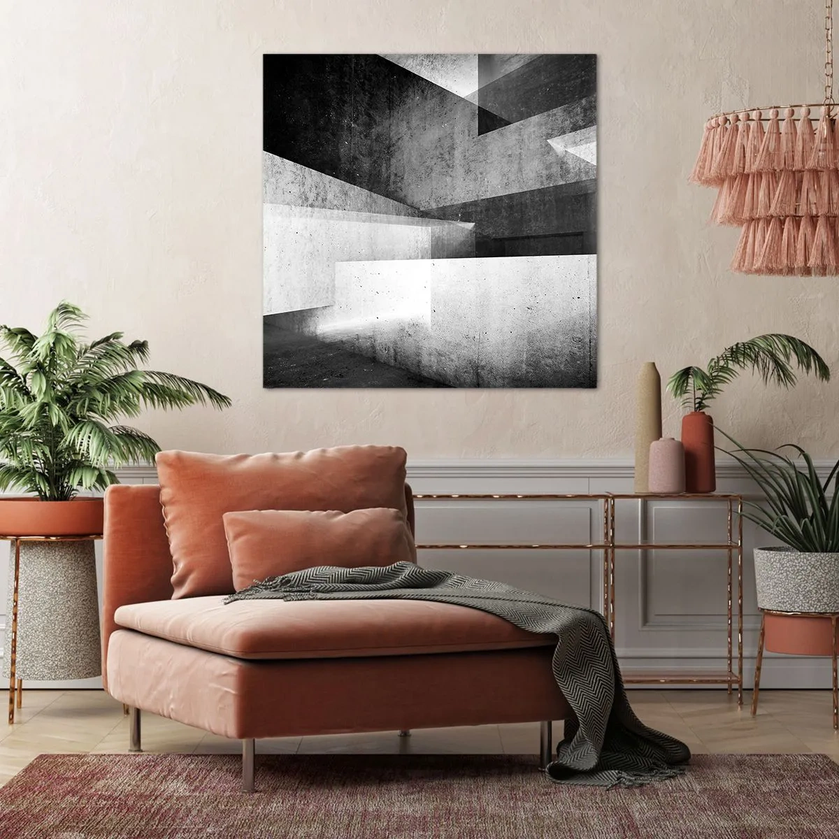 Schilderen op canvas - De structuur van de ruimte - 60x60 cm
