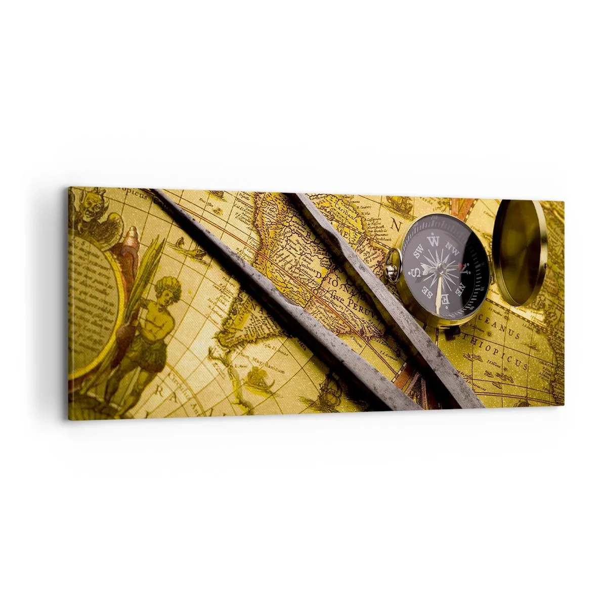 Schilderen op canvas - Waar zijn deze schatten? - 100x40 cm