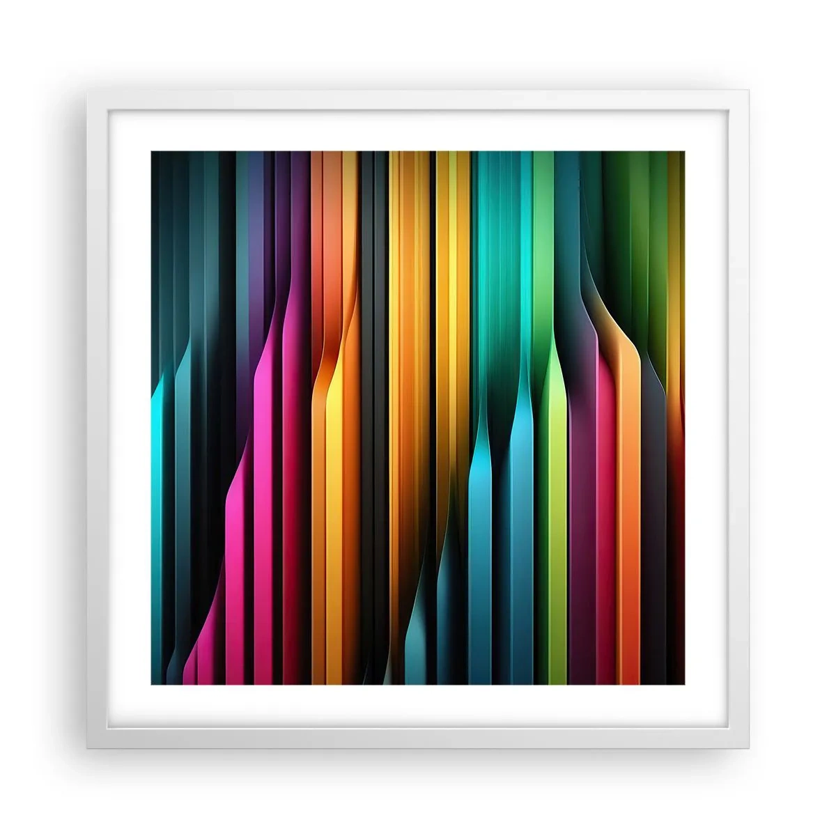 Poster in een witte lijst - Lichtorgel - 50x50 cm