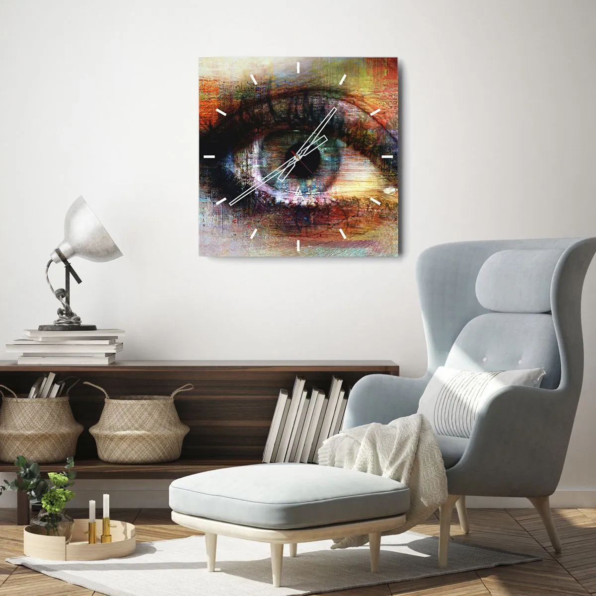 Wandklok - Klok - Je kunt in de ziel kijken - 30x30 cm