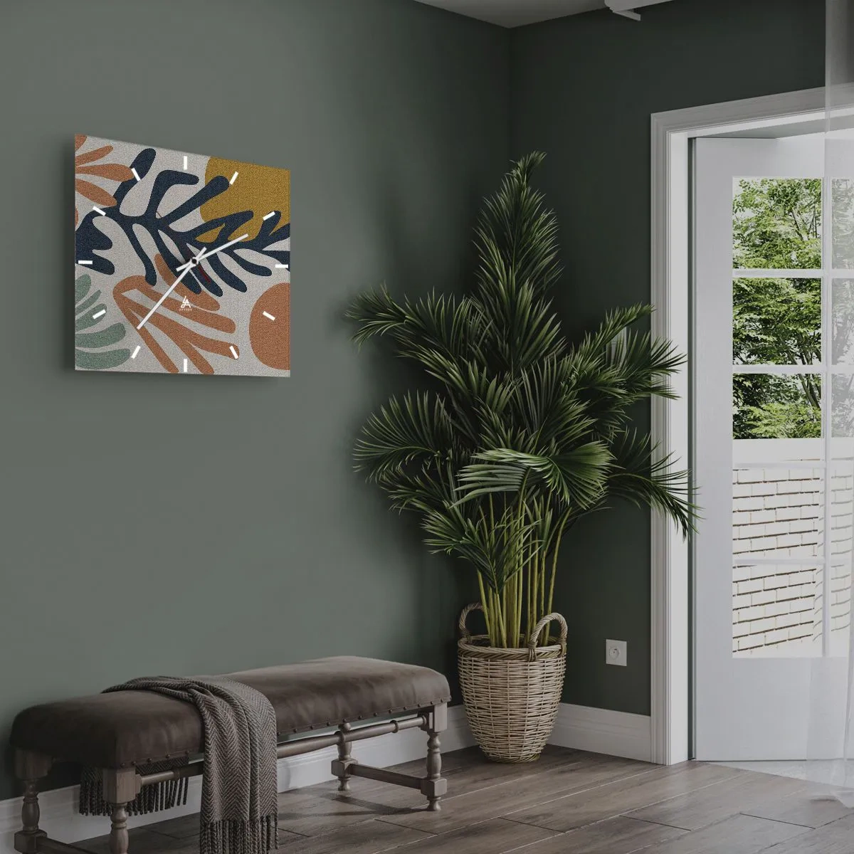 Wandklok - Klok - Koraalzeeën - 40x40 cm